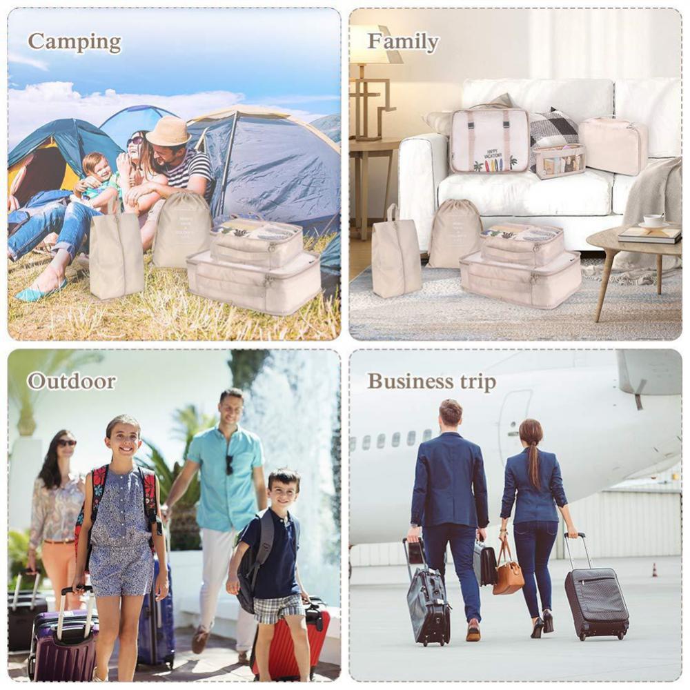 Set 8 Pièces Organisateurs de Valise Haute Capacité — Aura NomadPack™