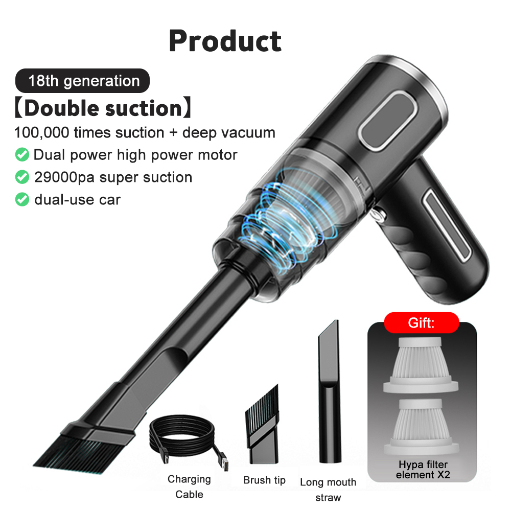 Noir Carbone (2 Filtres HEPA Inclus)
